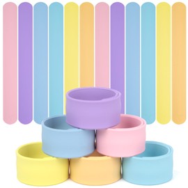LovesTown 12PCS Silicone Slap Bracelets, Colorful Snap Bracelets Slap Bracelets Bulk for DIY Kids Gifts Classroom Prizes Party Favors