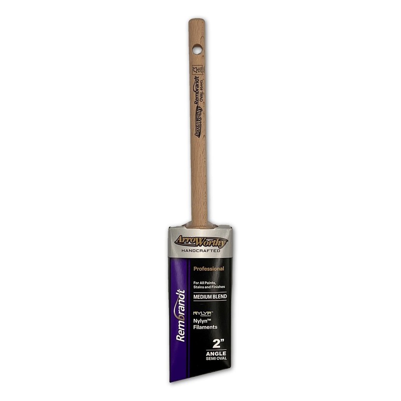 Rembrandt Paint Brush, 2-inch Semi Oval Angled, Professional DIY 6445-2