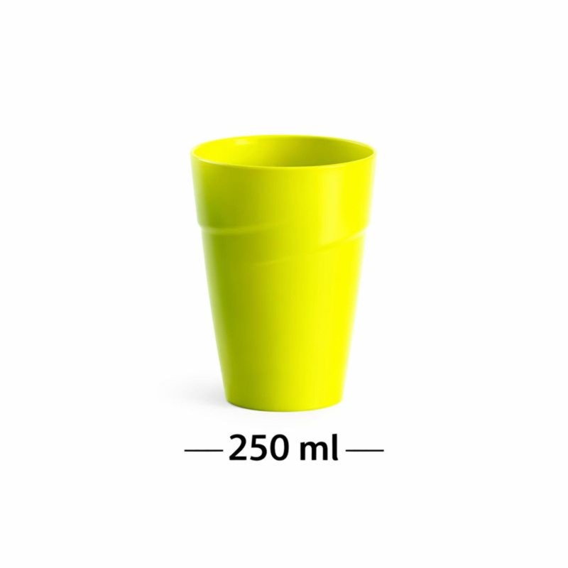 Set di 2 bicchieri rigidi di plastica riutilizzabili 250 ml