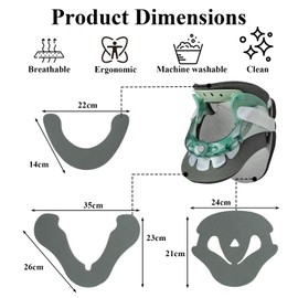 EHRBGK Aspen Vista Replacement Cervical Collar Pads - Medical Replacement Pads for Cervical Collar Insoles, Orthopaedic Post-operative Care Pads - One Size