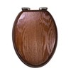 Dalton Wooden Elongated Soft Close Toilet Seat, Java Brown, Quick