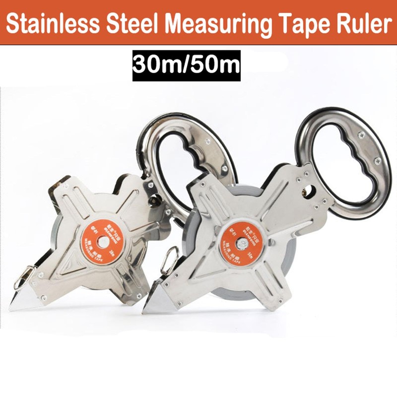 Retractable Reel Tape Measure Stainless Steel Measuring Metric Ruler Construction