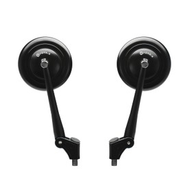 FENRIR Emark CNC Aluminum Alloy Black Motorcycle Mirrors side Mirror Universal Cafe Racer Retro Round Anti-glare For M10/M8 Adventure Dual Sport Naked Street Bike Sport Cruiser Minimoto Scooter