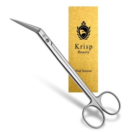 Long Handle Toenail Scissors - 6” Long Handled Nail Clippers for Seniors Podiatrist Manicure Pedicure Podiatry for Elderly Men Women Ingrown Toe Nails Fingernail Cuticle Trimmer Cutter Stainless Steel