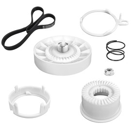 Upgraded W10721967 Washer Pulley Clutch Kit & W10006384 Drive Belt-Fit for Whirlpool Kenmore Maytag washing machine Replaces PS10057144 W10006354 W10006356 W10239973 W10006352 AP6014712 WTW5000DW1
