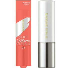 Kiss Me Ferme Soft Matte Rouge 04, Healthy Coral, 0.1 oz (3.8 g), Slightly Glossy, Color Growth While Seen