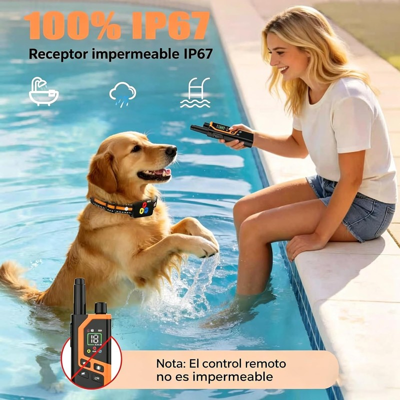 1000m Collar Antiladridos Perro,4 Modos De Entrenamiento