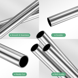 M METERXITY 3-Pack 300mm 304 Stainless Steel Tube, 7mm OD 0.6mm Wall Thickness Seamless Stainless Steel Tubing for Construction/Machining/DIY Crafting, Metal Straight Pipe [0.27x0.023x11.81IN]