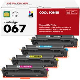 067 Toner Cartridge Set 067H MF654Cdw MF656Cdw Compatible Replacement for Canon Color ImageCLASS MF654Cdw MF653Cdw LBP632Cdw LBP633Cdw Printer 4 Pack High Yield Ink (Black Cyan Yellow Magenta)