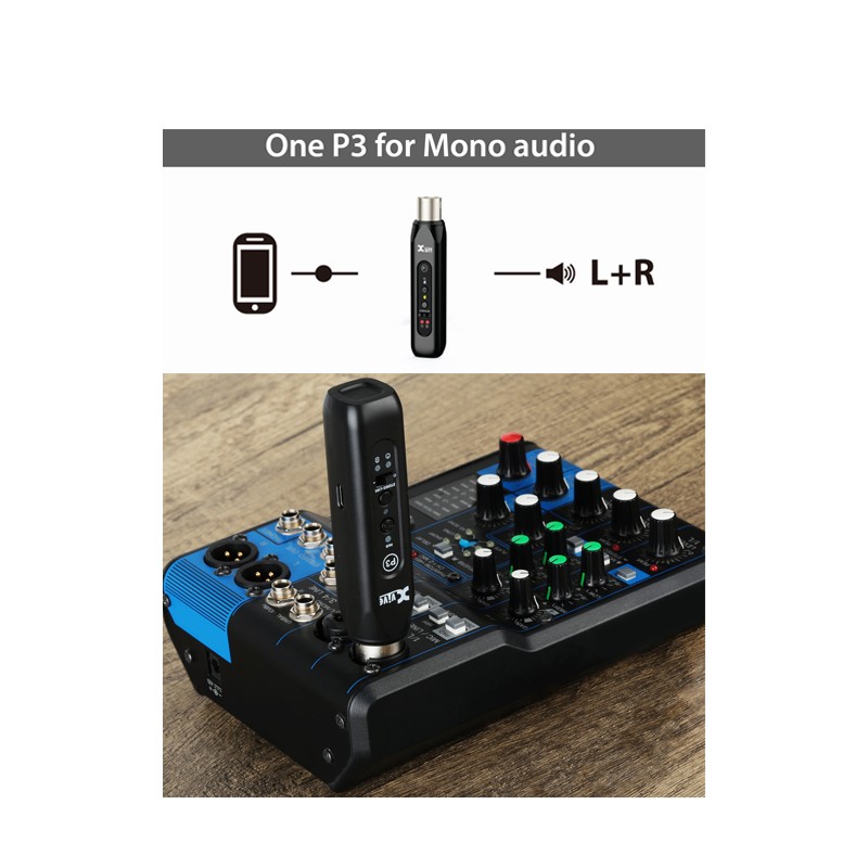 Xvive P3 XLR Rechargeable Bluetooth Audio Receiver Adapter