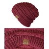 C.C Unisex Chunky Soft Stretch Cable Knit Warm Fuzzy Lined