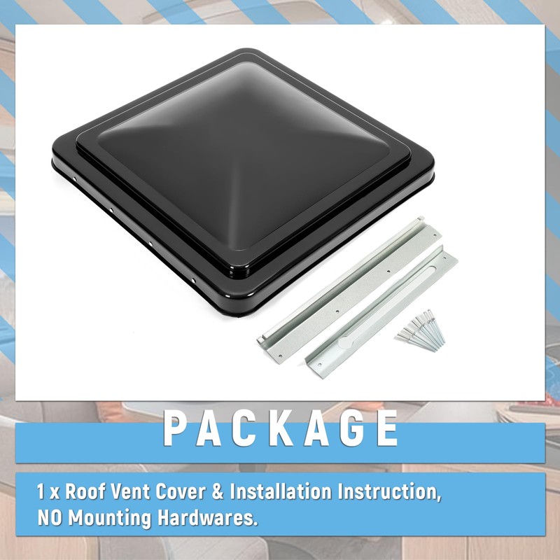 HECASA Black 14" RV Roof Vent Cover Compatible with Ventline