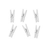 20 White Wooden Pegs Clips Emotional