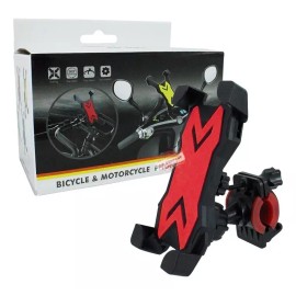 J.H. Company Soporte Base Celular Universal Motocicleta Bicicleta Bk001 Color Rojo
