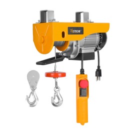 Hoteche 550lb Electric Hoist - 560W Power Lifting Winch with 39ft 3mm Wire Rope - for Garage, Workshop, Construction & Industrial Use
