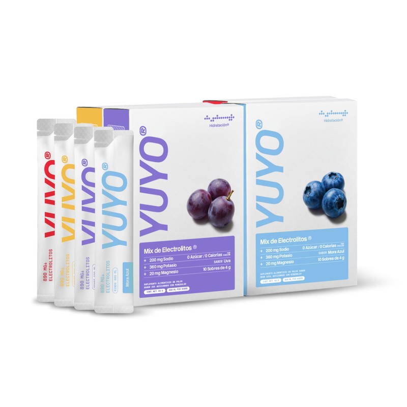 Yuyo Electrolitos | 40 Sobres de Electrolitos en Polvo con