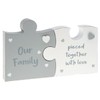 Shudehill Giftware Jigsaw Double Plaque - Our Family pieced together