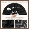 Blulu Large Chinese Folding Fans for Line Dancing with Bandanas