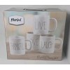 Parini Cookware 4 Piece Ceramic Coffee 12oz Mugs Live Love