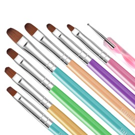 Modelones Nail Brush, Nail Brush Set, Nail Art Brush Set, Gel Nail Brush Set, 8-Piece Nail Brush Kit