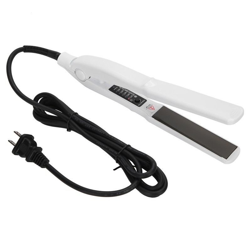 Professional Electric Hair Straightening Curling Iron DualUse Hair Straightener (White