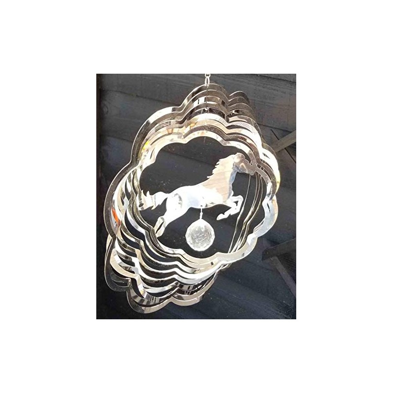 Stainless Steel Wind Spinner - 3D Mobile - Leaping Horse