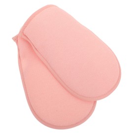minkissy 2pcs Exfoliating Gloves Cleaning Gloves Mitt for Gentle Exfoliation Bathing Cleaning Glove Exfoliating Scrub Gloves Body Scrubbing Mitt Skin Exfoliating Glove Wash Pink
