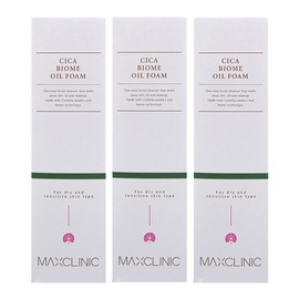 Max Clinic Cica Biome Oil Foam 110g 3 pieces Soothing Care Centella asiatica Cleansing Foam Cleansing Oil / 맥스클리닉 시카 바이옴 오일폼 110g 3개 진정케어 병풀 클렌징폼 클렌징오일