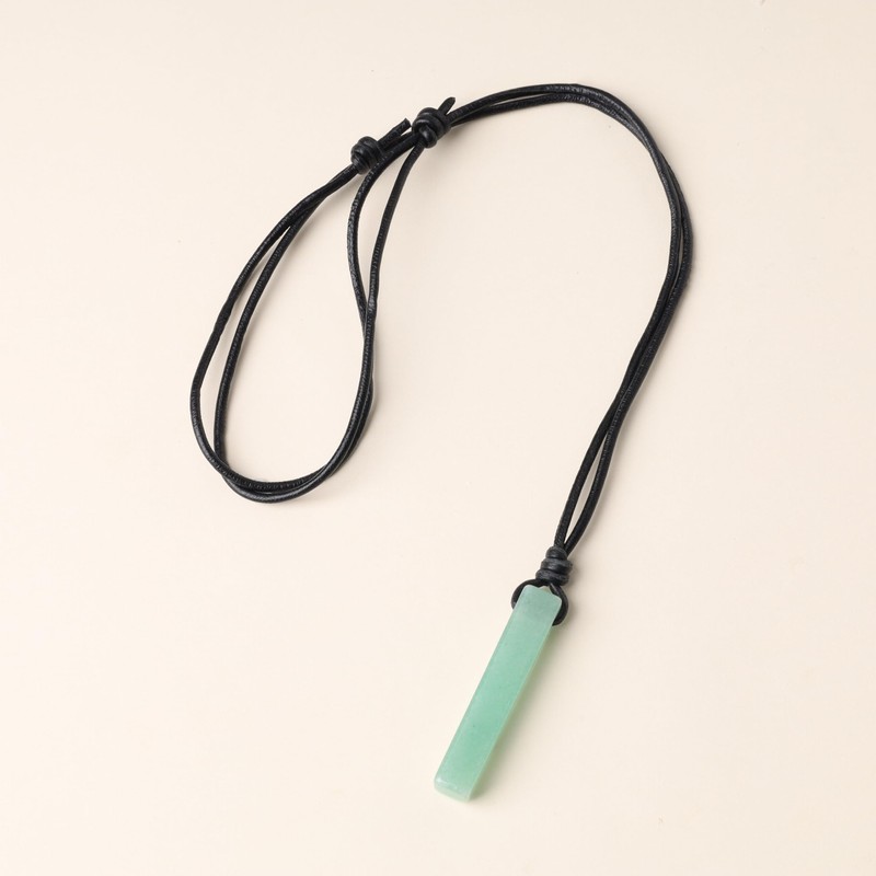 COAI Necklace with Bar Pendant, Aventurine, Aventurine