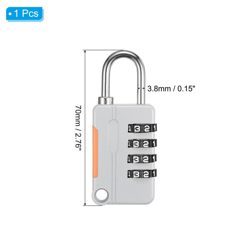 PATIKIL 1m Security Wire, 4-Digit Dial Lock, Cable Lock with