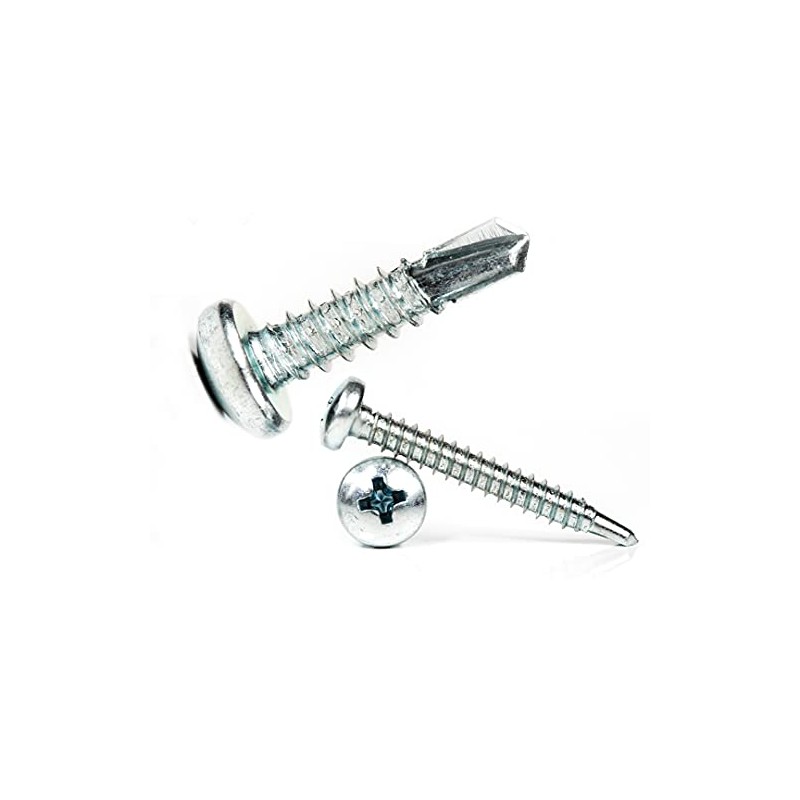 4.2mm x 19mm Self Drilling Pan Head Screws Steel Self
