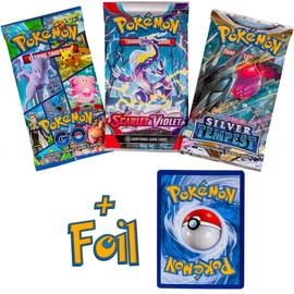 Pokemon TCG 3 Paquetes de Refuerzo y 1 lámina aleatoria  Incluye 3 Paquetes de ampollas de Tarjetas aleatorias y 1 Tarjeta Promocional Holofoil