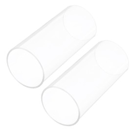 Rebower 6" Clear Plastic Rigid Pipe 54mm x 60mm(2 1/8" x 2.4") Acrylic Tube Round Polycarbonate Tubing, [for Plumbing, Hydraulics, Aquarium, DIY] - 2Pcs