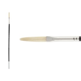 Creative Mark Pro Stroke Premium White Chungking Hog Bristle Artist Paint Brush - Long Filbert # 2-2 Pack - Natural Bristle Brush w/Great Control for Oils, Watercolors, Acrylics, Alkyds, Caseins