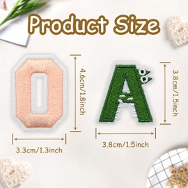 36 Pcs Embroidered Letter Patches and Number Patches,Iron on Patches A-Z Animal Letters Alphabet Colorful 0-9 Numbers Patches Sew on Applique Patch for DIY Clothes Jackets Backpack Hat Jeans