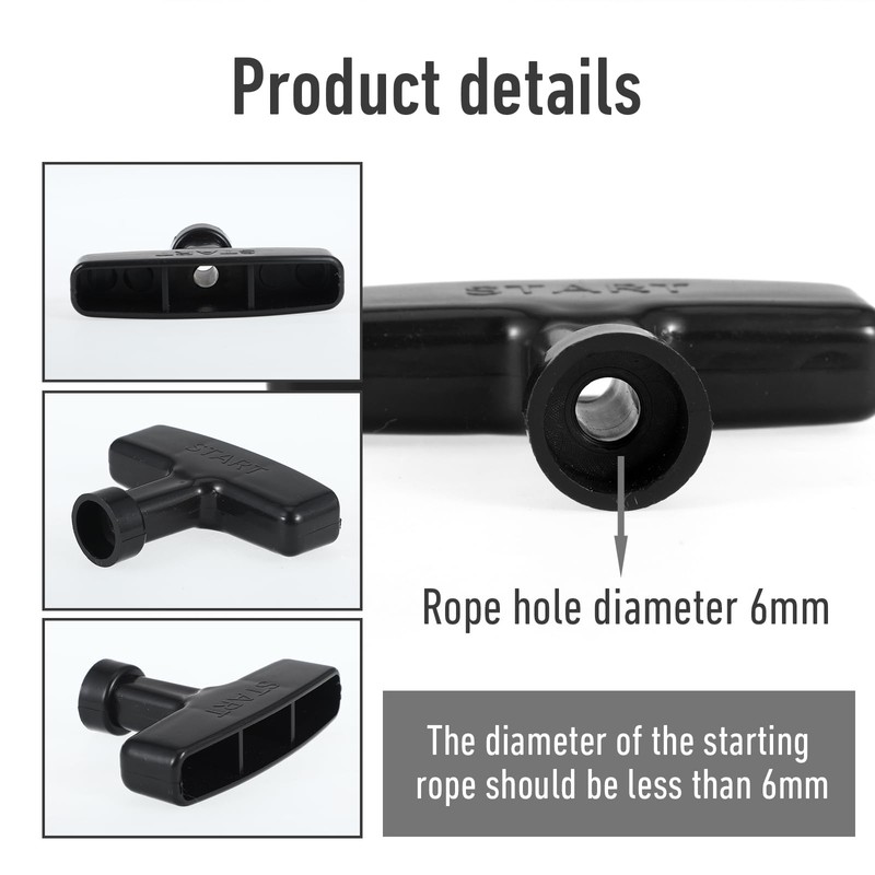 Psyqtsuary 2 Pcs Recoil Starter Pull Handle Engine Starter Handle