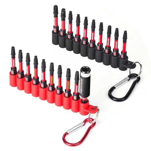 Geinxurn Impact Square Screwdriver Bits Set, 20 Pieces 2”Magnetic(SQ1/SQ2/SQ3) S2