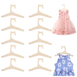 Children's Clothes Hangers, Pack of 10 Wooden Baby Hangers, Non-Slip Baby Clothes Hangers, Suitable for Children's Clothing, Toddlers, Decoration of Children's Room