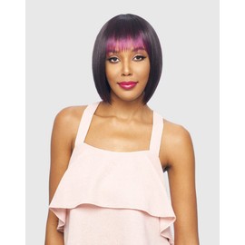 VANESSA Slim Lite Fashion Wigs Medium Short Length Straight Style with Bang Heat Wave Synthetic Hair Wig - SLB FOUR (OMT4/GBLONDE)