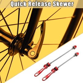 A ABSOPRO Bicycle Quick Release Axle Skewers Front Rear 5.91 Inch 7.48 Inch Red Pack of 2