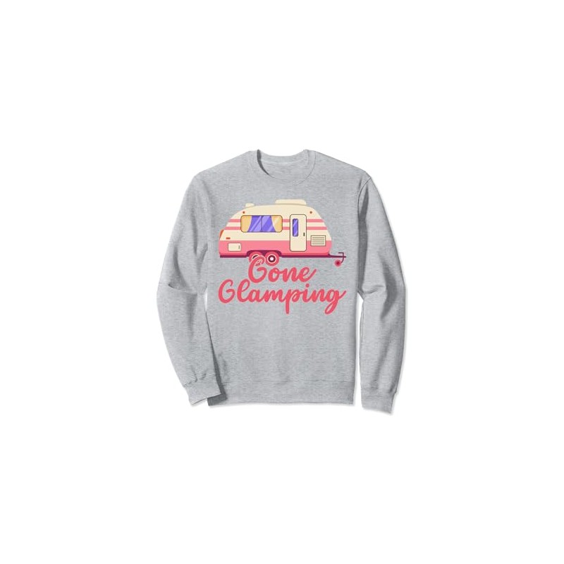 Gone Glamping Nature Camping Trip Campfire Glamper Sweatshirt