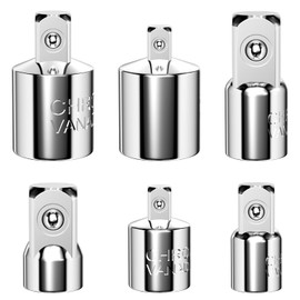 Lectorias 6-Piece Socket Adapter Set, Socket Wrench Adapter, Ratchet Adapter 1/4 Inch to 3/8 Inch, 1/2 Inch to 3/8 Inch, 3/8 Inch to 1/4 Inch, 3/8 Inch to 1/2 Inch, 1/2 Inch to 1/4 Inch, 1/4 Inch to