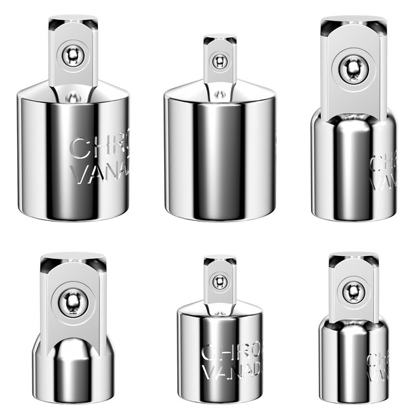 Lectorias 6-Piece Socket Adapter Set, Socket Wrench Adapter, Ratchet Adapter