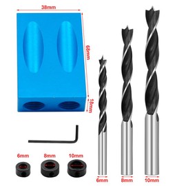 Pocket Hole Screw Jig Dowel Drill Carpenters Woodworking Guides,15 Degree Angle Drilling Guide Angle Tool DIY Carpentry Locator 34PCS