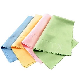 HTTX Microfiber Screen Cleaning Cloths for Cell Phones, Tablets, LCD TV and Laptop, Camera Lenses, Surface Tablet, Monitor, Car GPS Screens, Spectacles, Glasses, Watches 6 x 7 inches 4-Pack