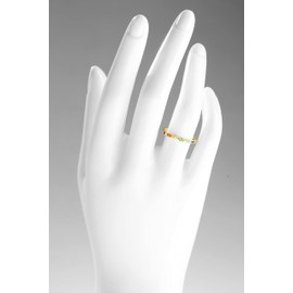 Old English Jewellers 9ct Yellow Gold Rainbow Cubic Zirconia Eternity Ring size J K L M N O P Q R S (L)