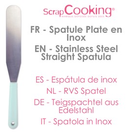 Scrapcooking 5174 Stainless Steel Flexible Spatula 32 x 4 x 1.6 cm, Multi-Coloured