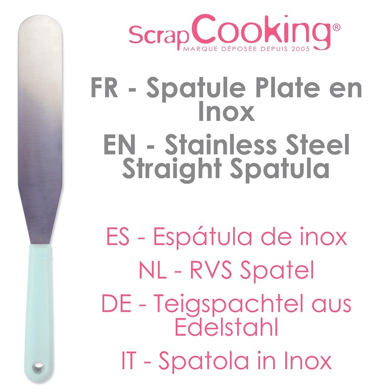 Scrapcooking 5174 Stainless Steel Flexible Spatula 32 x 4 x