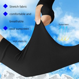 3 Pairs - Arm Cooling Sleeves UV Sun Protection Arm Sleeves for Women Men Youth, MH MOIHSING Arm Warmers for Cycling Driving Outdoor Sports Basketball Sleeves,Arm Compression Sleeves Black White Grey