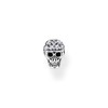 Thomas Sabo Women's Single Skull Stud Earrings 925 Sterling Silver,